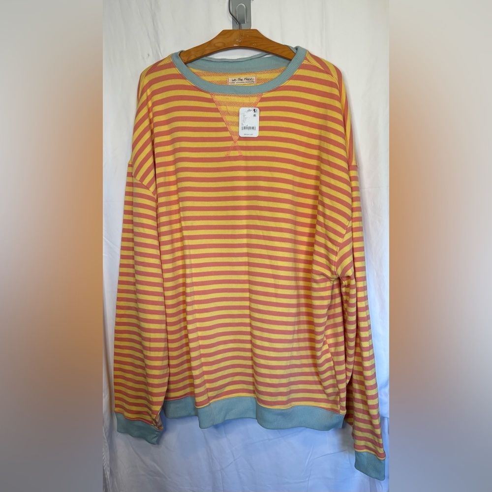 We The Free Classic Striped Oversized Crewneck